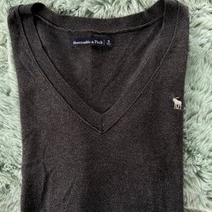 grey sweater v neckline from Abercrombie & fitch